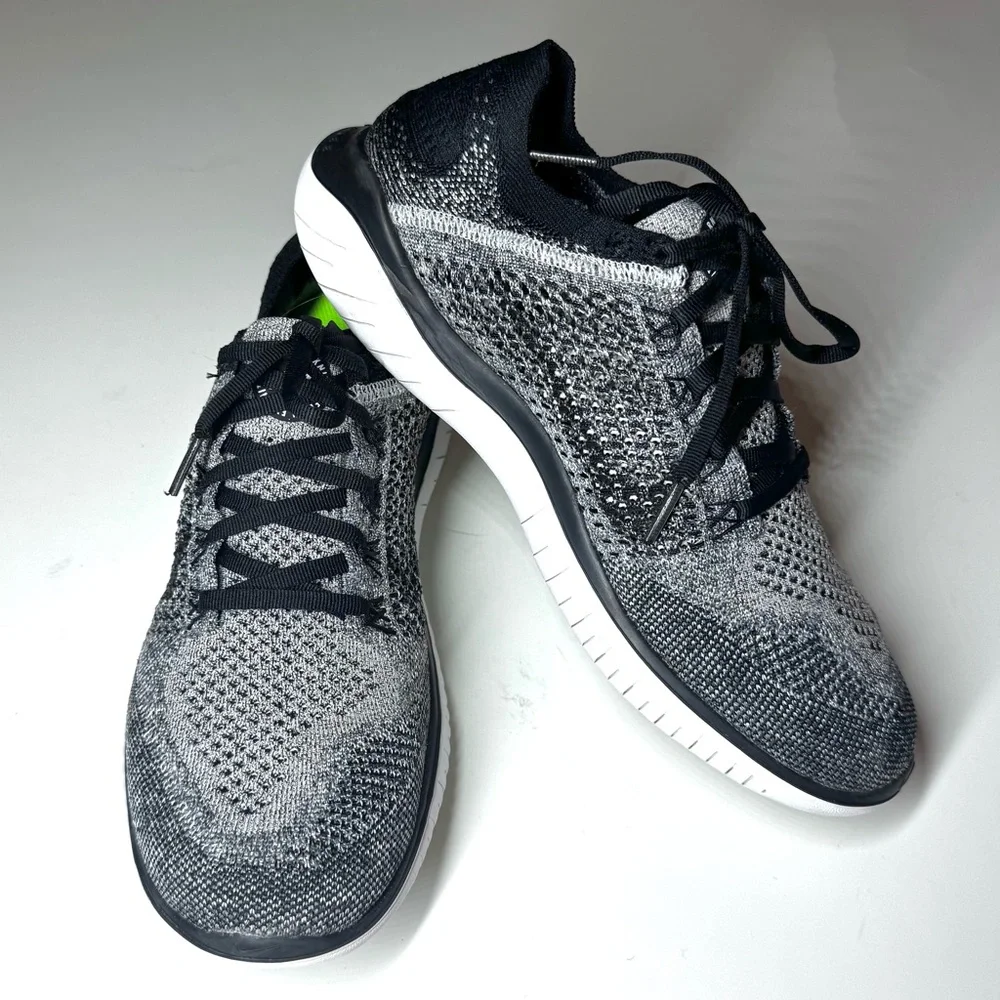 Nike Women’s Flyknit Running Sneakers — Black, Gray, White